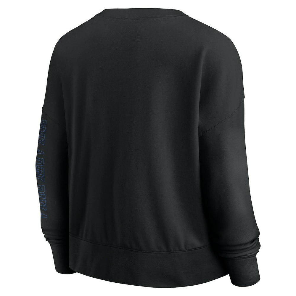 Philadelphia 76ers Women's Oversized Game Day Pullover Sweatshirt Black - NBA