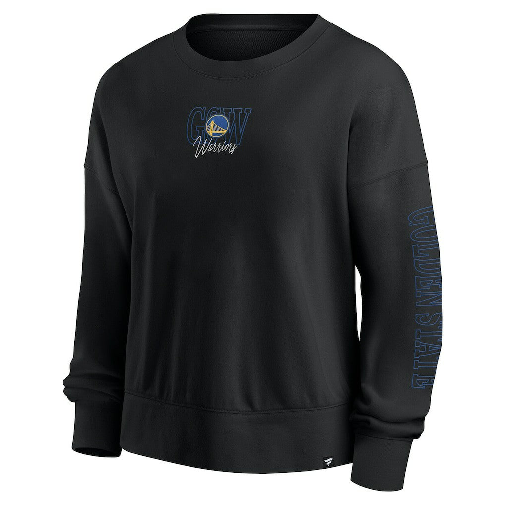 Golden State Warriors Women's Oversized Game Day Pullover Sweatshirt Black - NBA