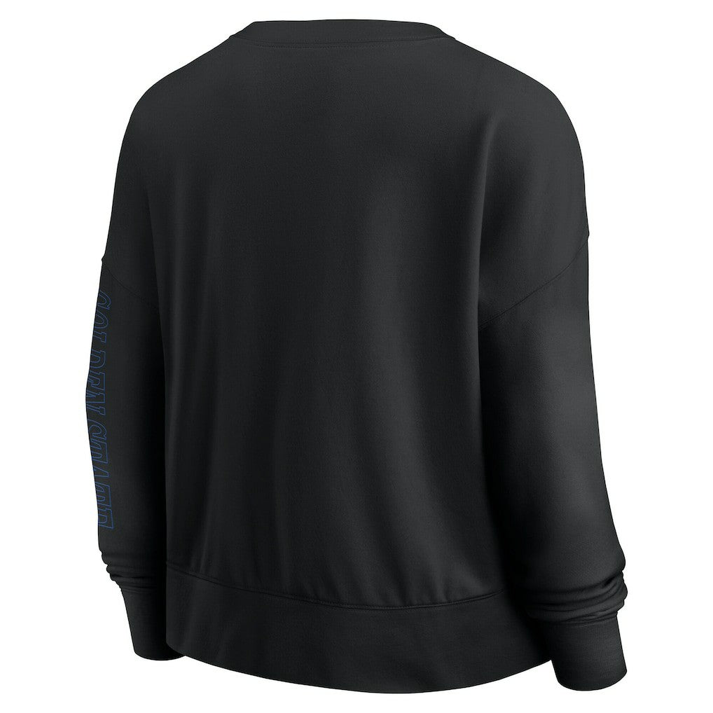 Golden State Warriors Women's Oversized Game Day Pullover Sweatshirt Black - NBA