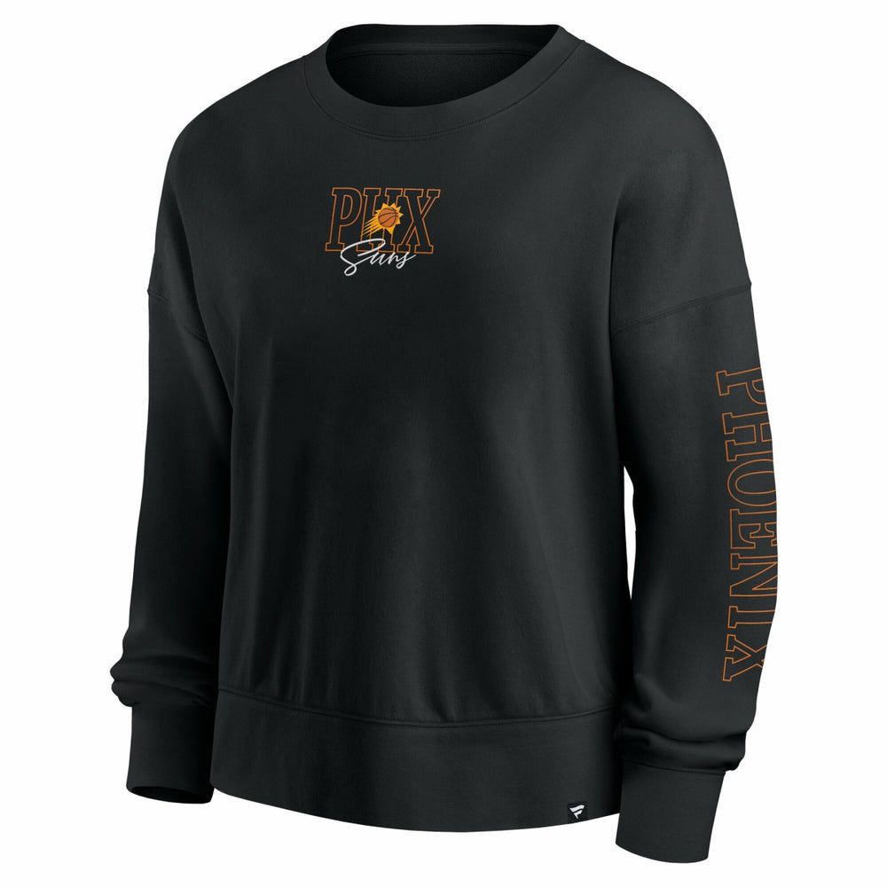 Phoenix Suns Women's Oversized Game Day Pullover Sweatshirt Black - NBA