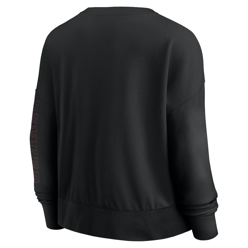 Chicago Bulls Women's Oversized Game Day Pullover Sweatshirt Black - NBA