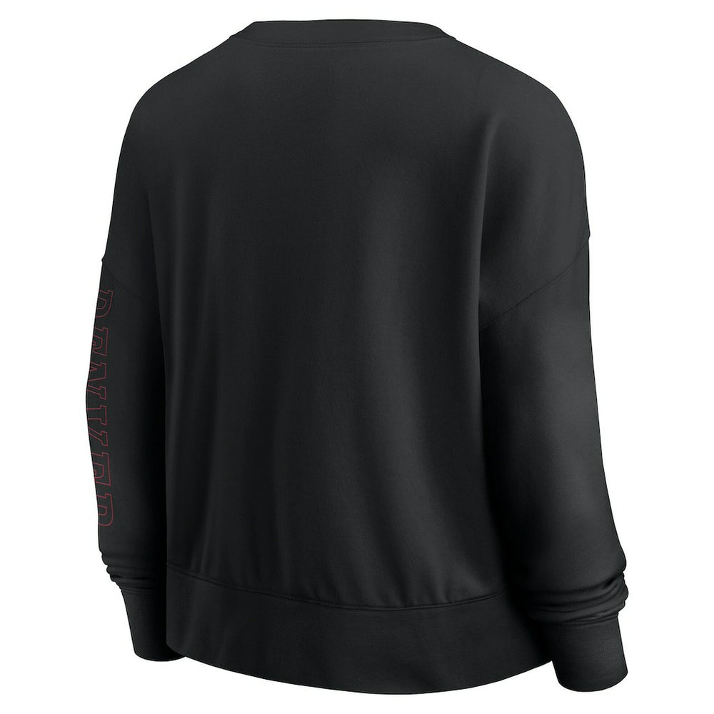 Chicago Bulls Women's Oversized Game Day Pullover Sweatshirt Black - NBA