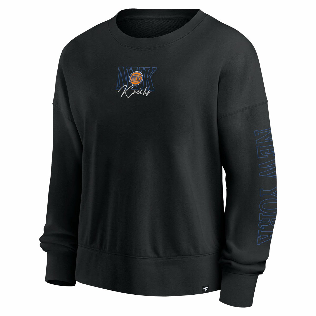 New York Knicks Women's Oversized Game Day Pullover Sweatshirt Black - NBA