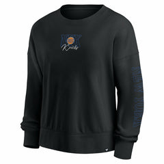 New York Knicks Women's Oversized Game Day Pullover Sweatshirt Black - NBA