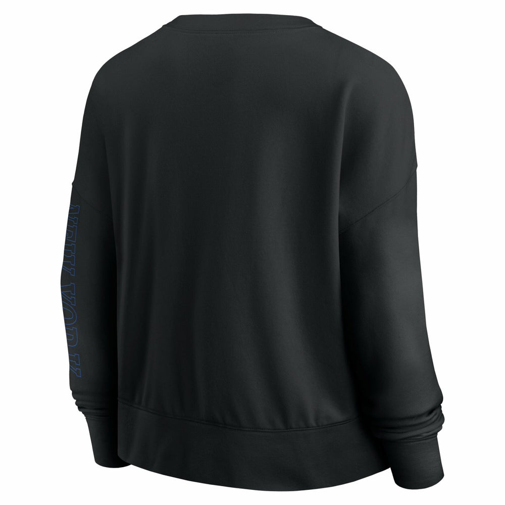 New York Knicks Women's Oversized Game Day Pullover Sweatshirt Black - NBA