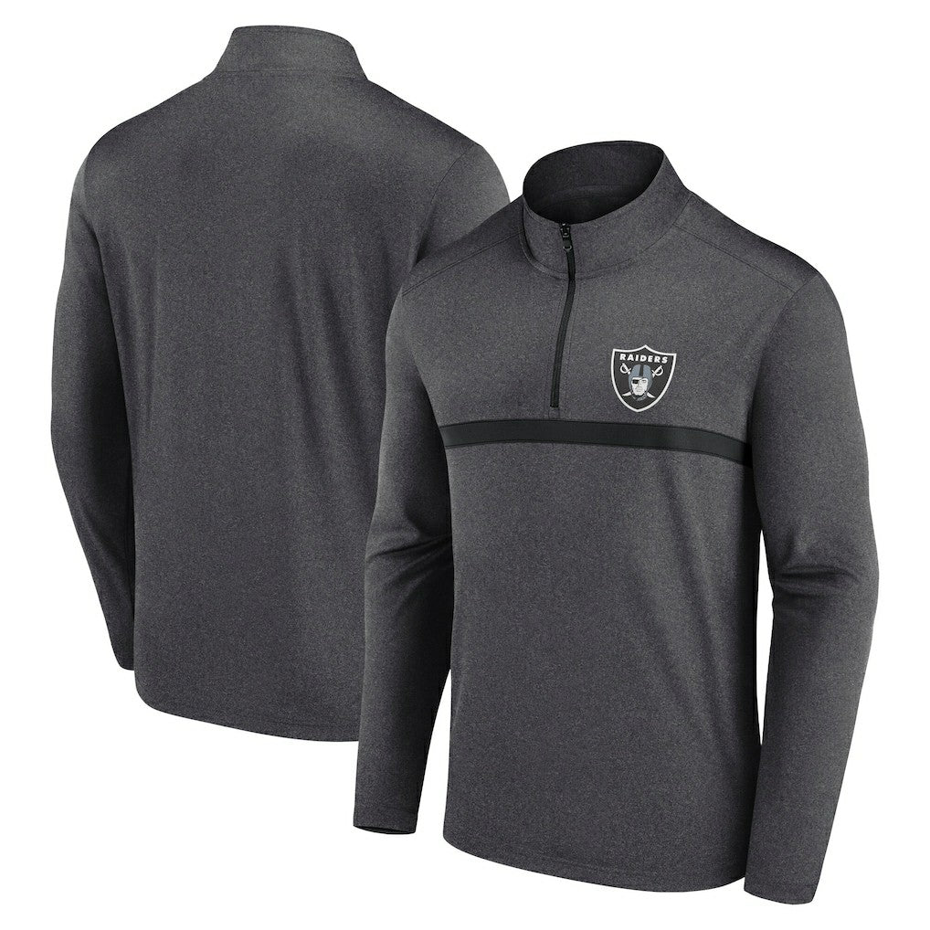 Las Vegas Raiders Head-to-Head Quarter-Zip Pullover Charcoal | Fanatics