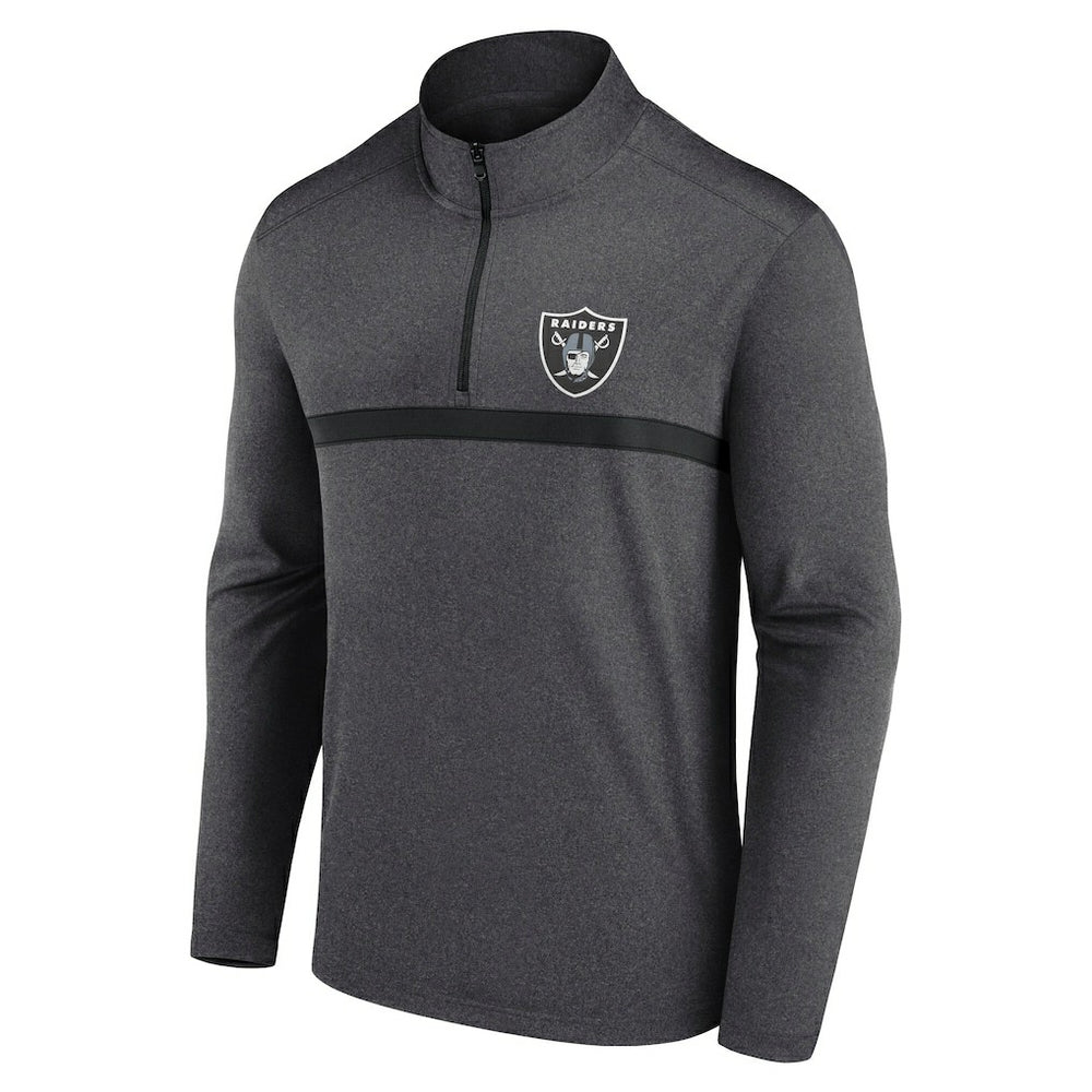 Las Vegas Raiders Head-to-Head Quarter-Zip Pullover Charcoal | Fanatics