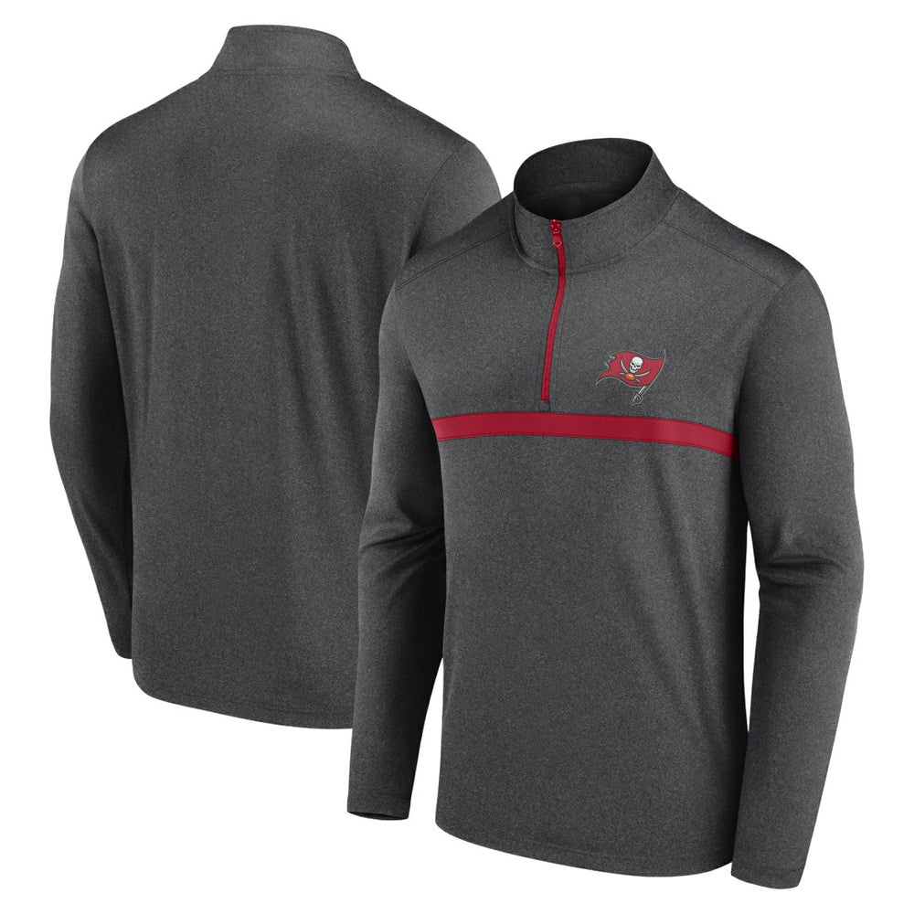 Tampa Bay Buccaneers Head-to-Head Quarter-Zip Pullover Heather Charcoal | Fanatics