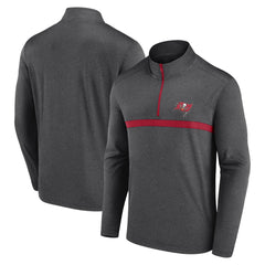 Tampa Bay Buccaneers Head-to-Head Quarter-Zip Pullover Heather Charcoal | Fanatics