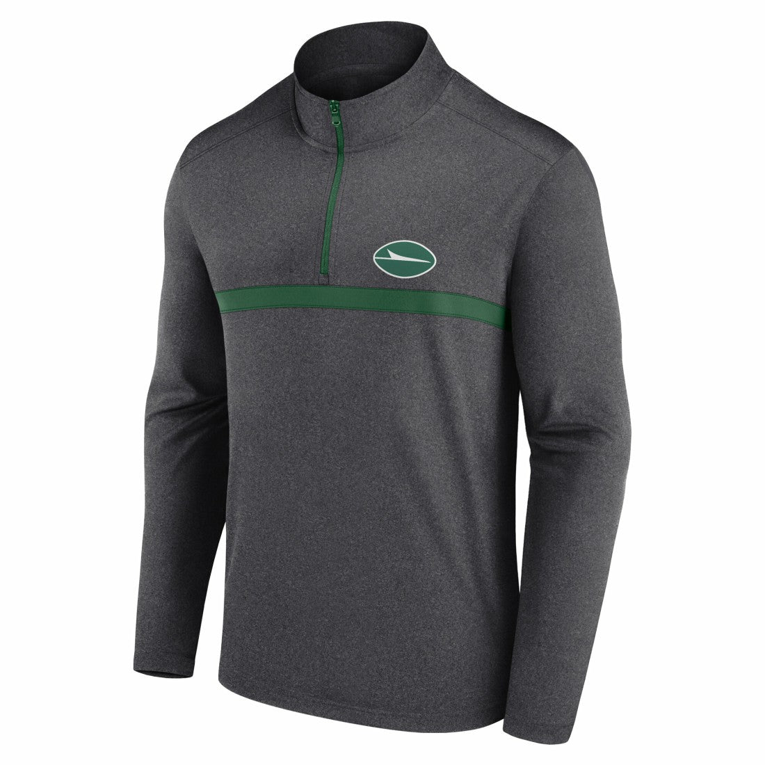 New York Jets Head-to-Head Quarter-Zip Pullover Heather Charcoal | Fanatics