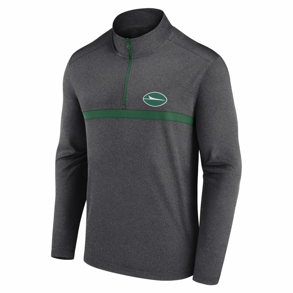 New York Jets Head-to-Head Quarter-Zip Pullover Heather Charcoal | Fanatics