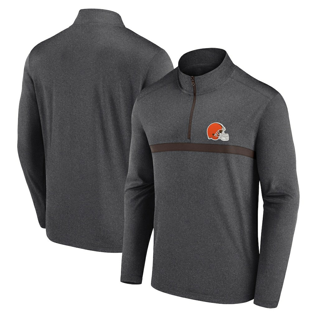 Cleveland Browns Head-to-Head Quarter-Zip Pullover Charcoal | Fanatics