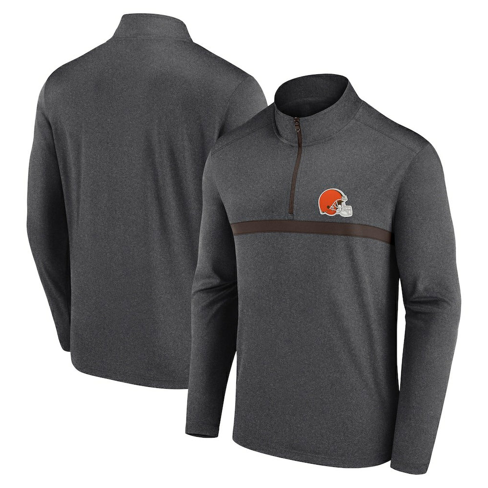 Cleveland Browns Head-to-Head Quarter-Zip Pullover Charcoal | Fanatics