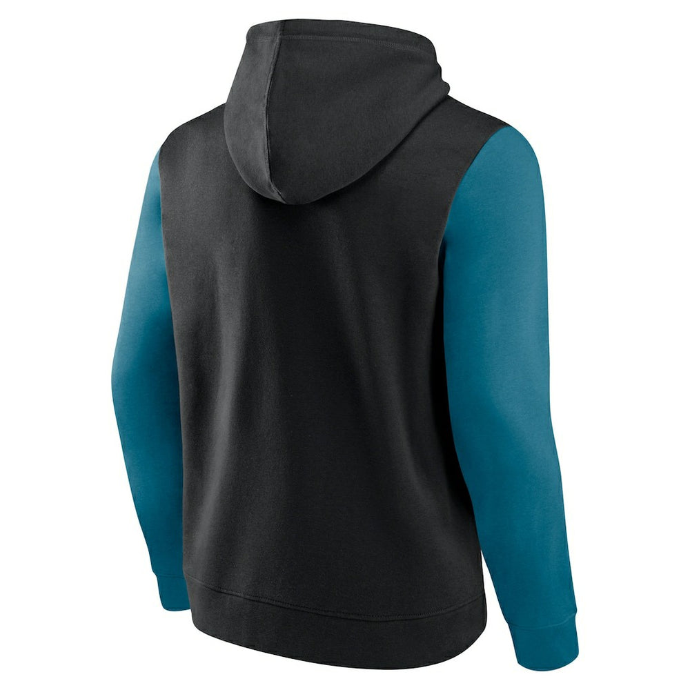 Jacksonville Jaguars Outline Pullover Hoodie Black/Teal | Fanatics