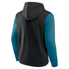Jacksonville Jaguars Outline Pullover Hoodie Black/Teal | Fanatics