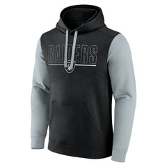 Las Vegas Raiders Outline Pullover Hoodie Black/Silver | Fanatics