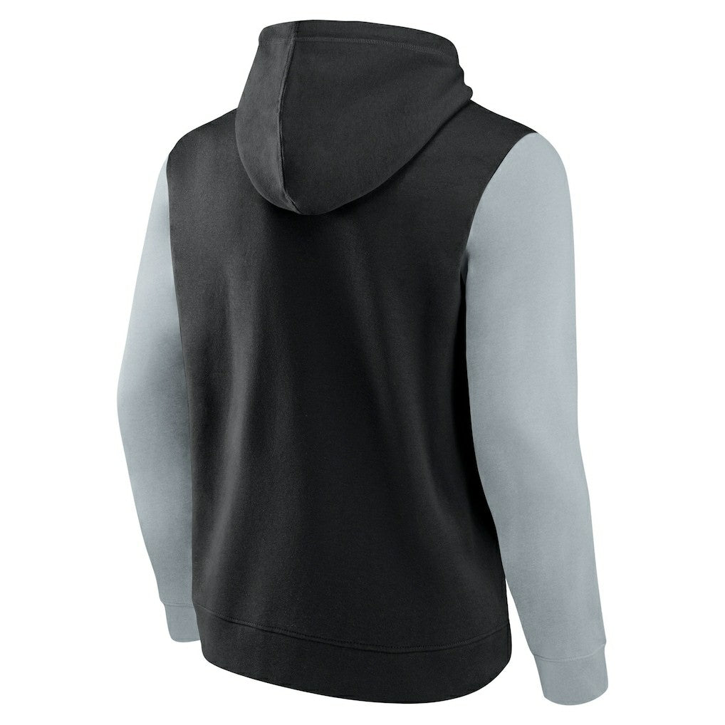 Las Vegas Raiders Outline Pullover Hoodie Black/Silver | Fanatics