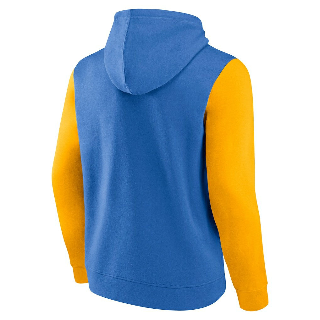 Los Angeles Chargers Outline Pullover Hoodie Powder Blue/Gold | Fanatics
