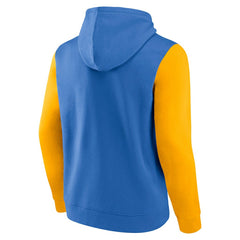 Los Angeles Chargers Outline Pullover Hoodie Powder Blue/Gold | Fanatics