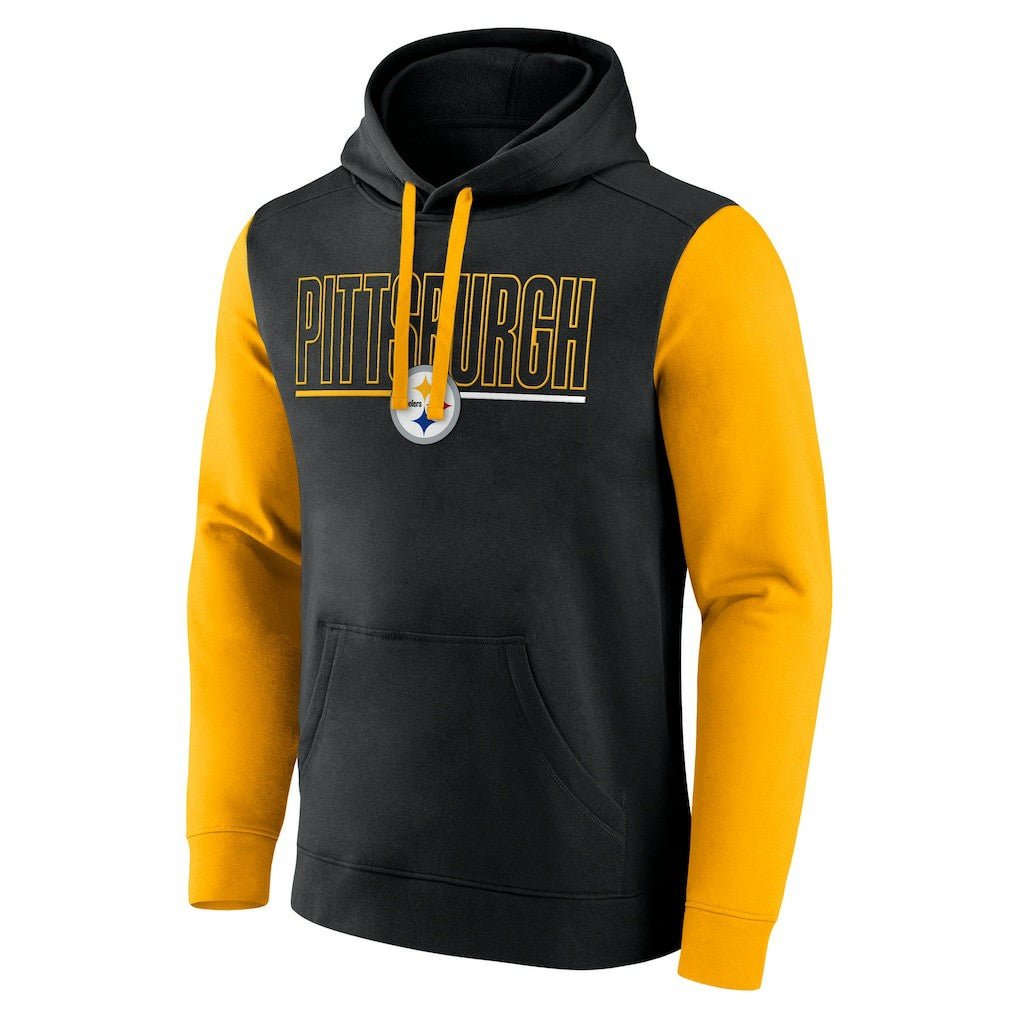 Pittsburgh Steelers Outline Pullover Hoodie Black/Gold | Fanatics