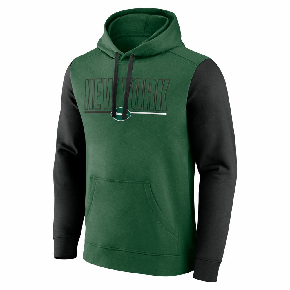 New York Jets Outline Pullover Hoodie Green/Black | Fanatics