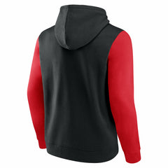 Toronto Raptors Logo Athletic Outline Colorblock Pullover Hoodie Black - NBA