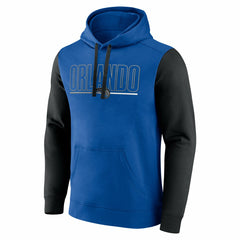Orlando Magic Logo Athletic Outline Colorblock Pullover Hoodie Blue - NBA