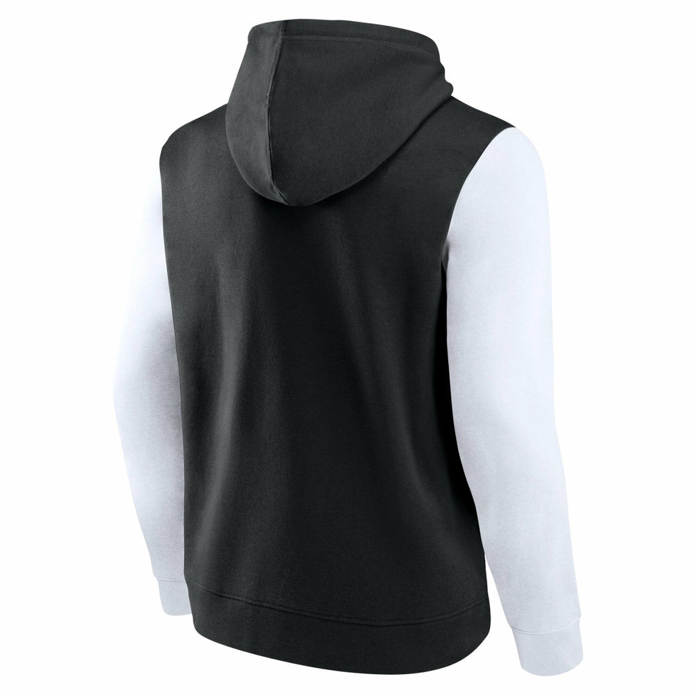 Utah Jazz Logo Athletic Outline Colorblock Pullover Hoodie Black - NBA
