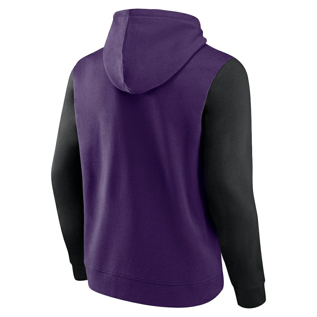 Phoenix Suns Logo Athletic Outline Colorblock Pullover Hoodie Purple - NBA