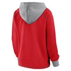 Chicago Bulls Logo Athletic Women's Boom Pullover Hoodie Red - NBA