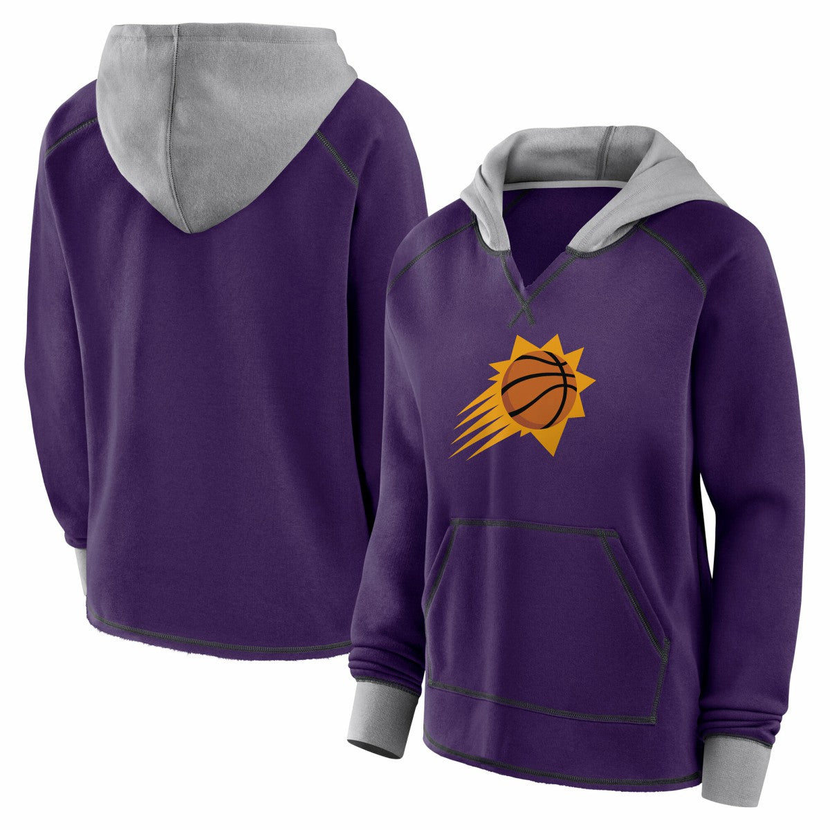 Phoenix Suns Logo Athletic Women's Boom Pullover Hoodie Purple - NBA