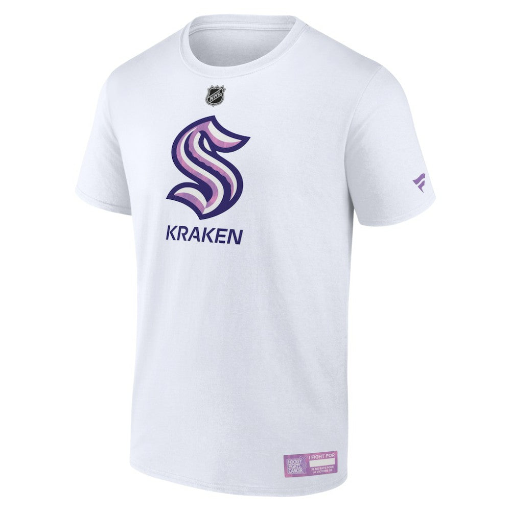 Seattle Kraken Fanatics 2024 Hockey Fights Cancer T-Shirt - White - NHL