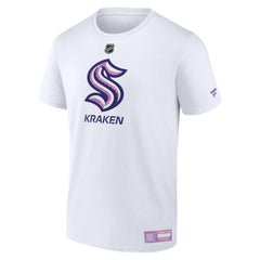 Seattle Kraken Fanatics 2024 Hockey Fights Cancer T-Shirt - White - NHL