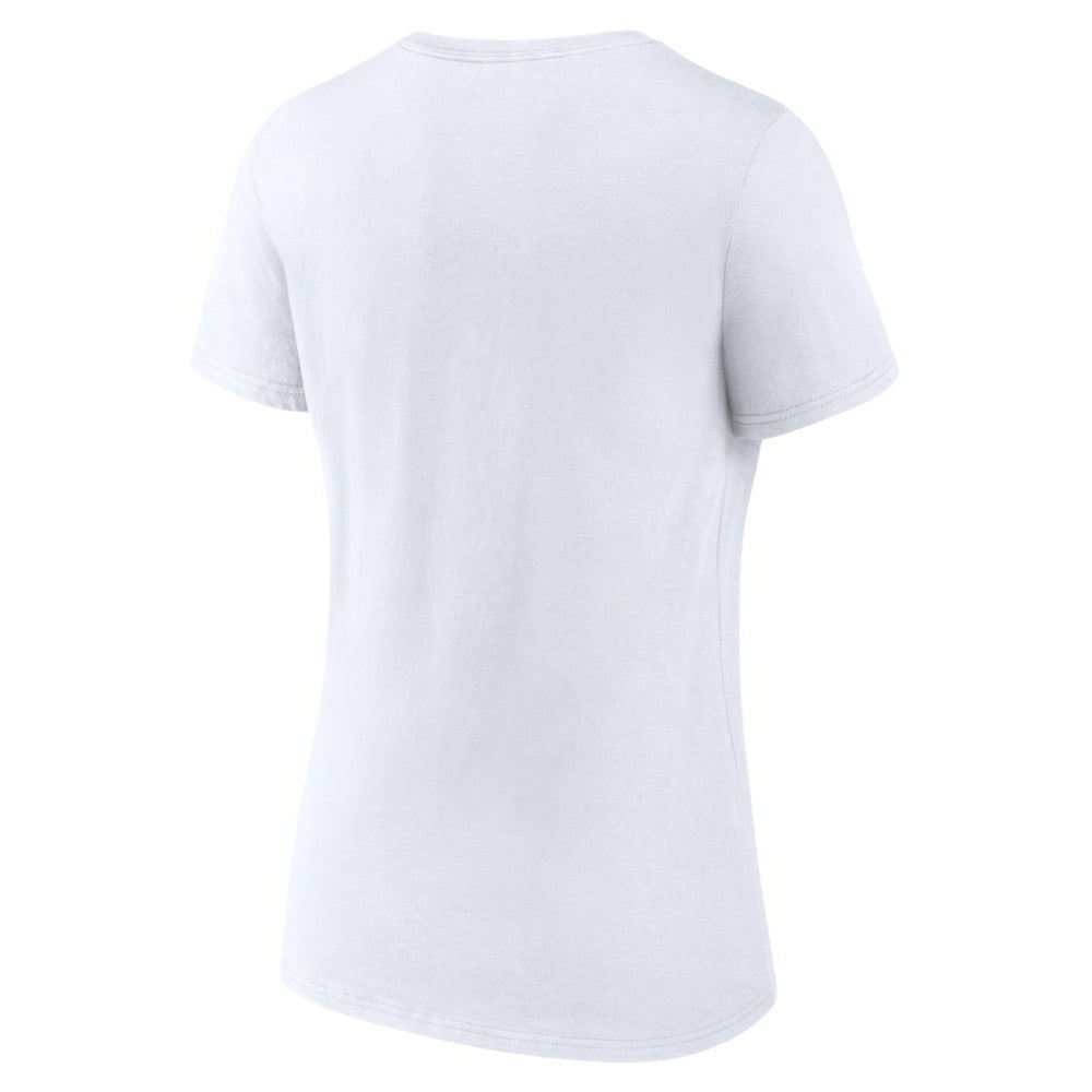 New Jersey Devils Fanatics Women's 2024 Hockey Fights Cancer V-Neck T-Shirt - White - NHL