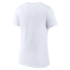 New Jersey Devils Fanatics Women's 2024 Hockey Fights Cancer V-Neck T-Shirt - White - NHL