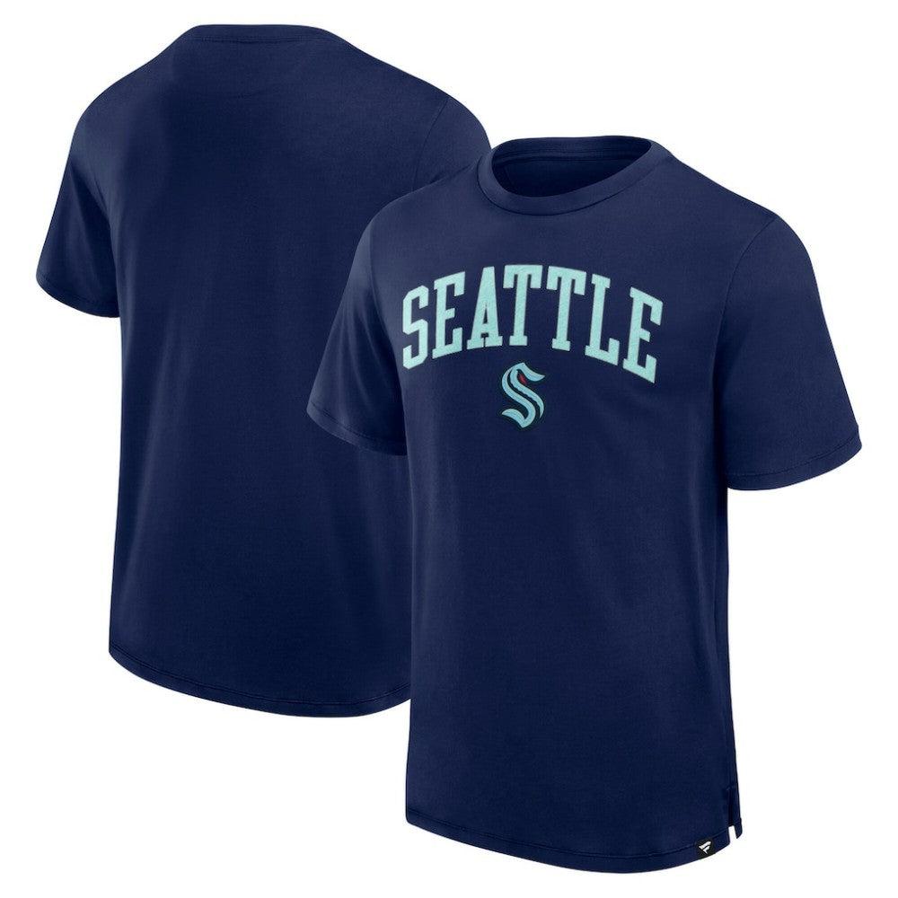Seattle Kraken Fanatics Elevated Pima T-Shirt - Navy - NHL