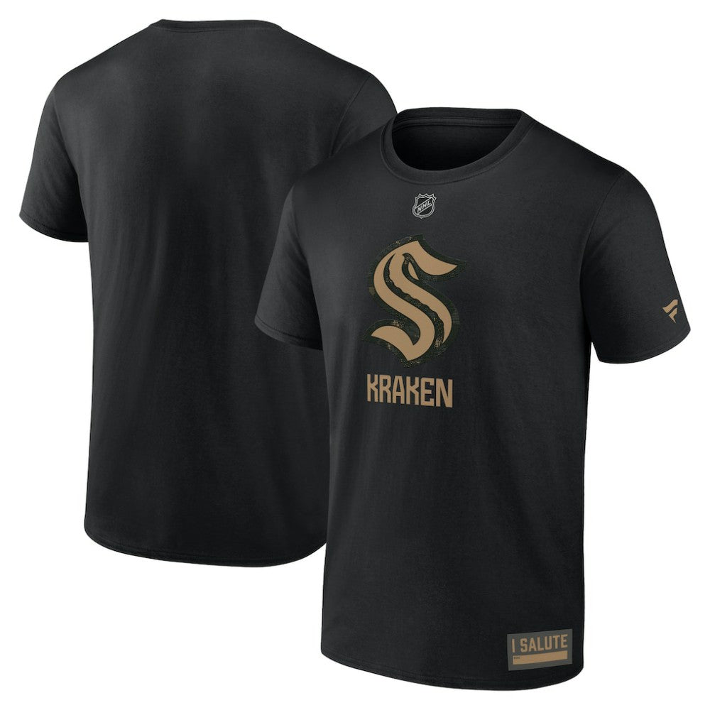 Seattle Kraken Fanatics 2024 Military Appreciation T-Shirt - Black - NHL