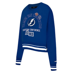Tampa Bay Lightning Pro Standard Women's Area Code Cropped Pullover Sweatshirt - Blue - NHL