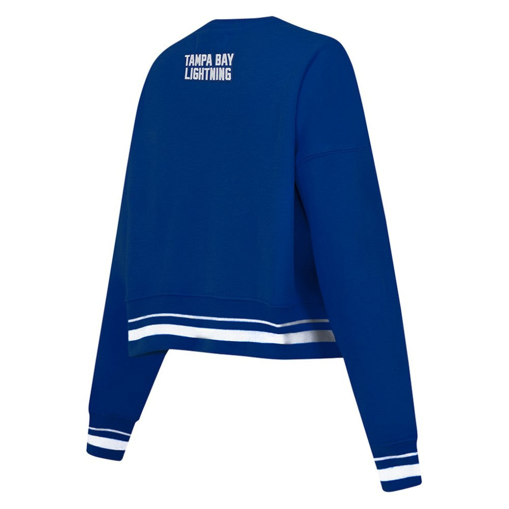 Tampa Bay Lightning Pro Standard Women's Area Code Cropped Pullover Sweatshirt - Blue - NHL