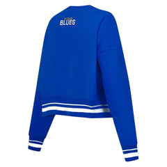 St. Louis Blues Pro Standard Women's Area Code Cropped Pullover Sweatshirt - Blue - NHL