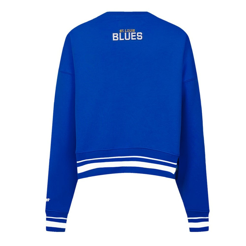St. Louis Blues Pro Standard Women's Area Code Cropped Pullover Sweatshirt - Blue - NHL