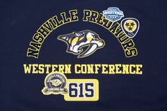 Nashville Predators Pro Standard Women's Area Code Cropped Pullover Sweatshirt - Navy - NHL