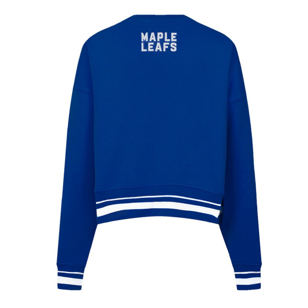 Toronto Maple Leafs Pro Standard Women's Area Code Cropped Pullover Sweatshirt - Blue - NHL