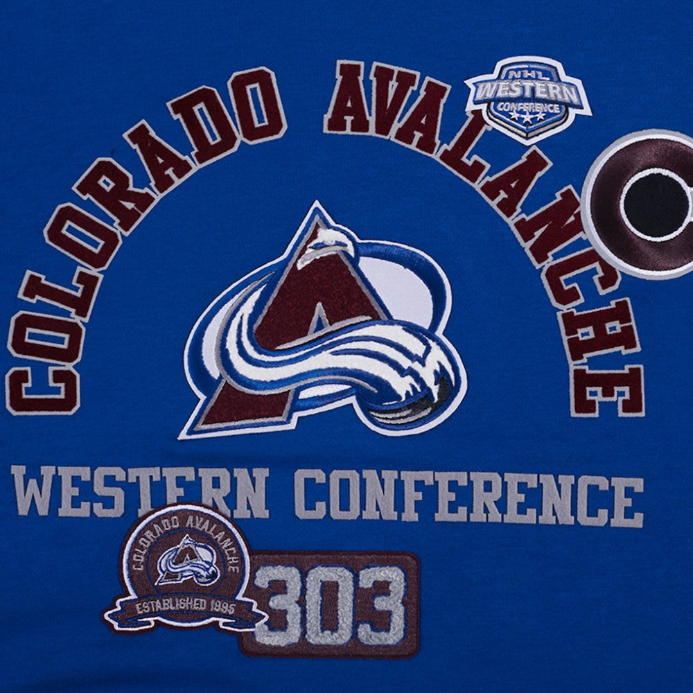 Colorado Avalanche Pro Standard Women's Area Code Cropped Pullover Sweatshirt - Blue - NHL