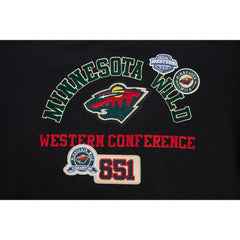 Minnesota Wild Pro Standard Women's Area Code Cropped Pullover Sweatshirt - Black - NHL
