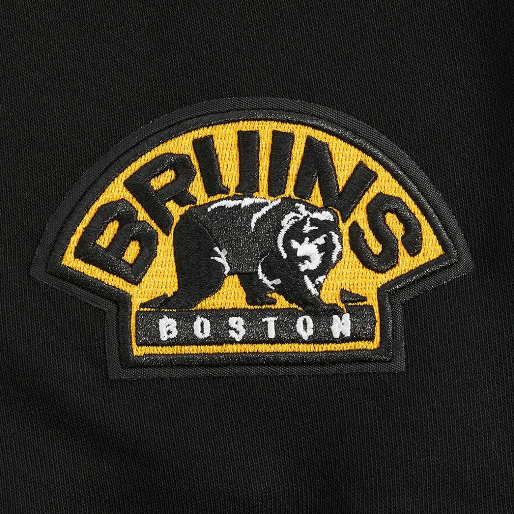 Boston Bruins Pro Standard Women's Jewels Cropped Pullover Hoodie - Black - NHL