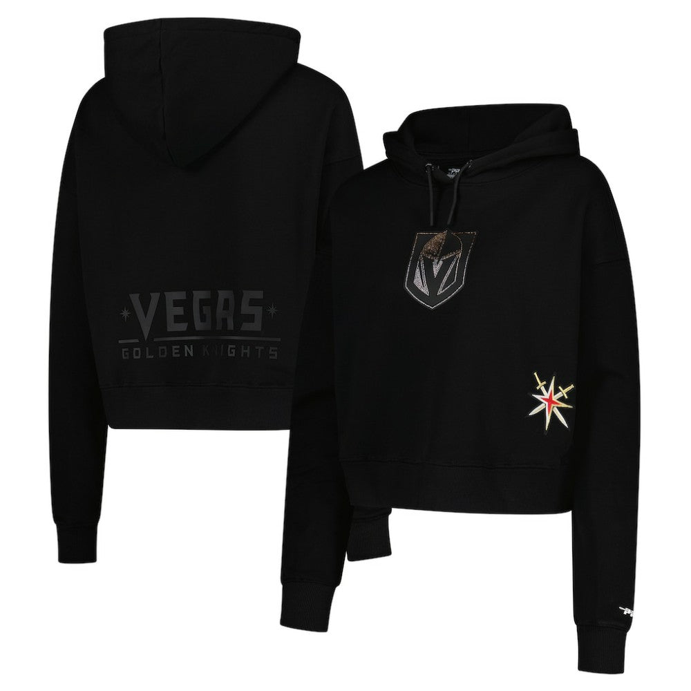 Vegas Golden Knights Pro Standard Women's Jewels Cropped Pullover Hoodie - Black - NHL