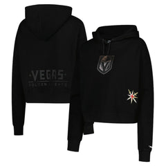 Vegas Golden Knights Pro Standard Women's Jewels Cropped Pullover Hoodie - Black - NHL
