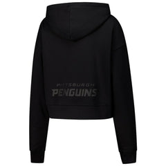 Pittsburgh Penguins Pro Standard Women's Jewels Cropped Pullover Hoodie - Black - NHL
