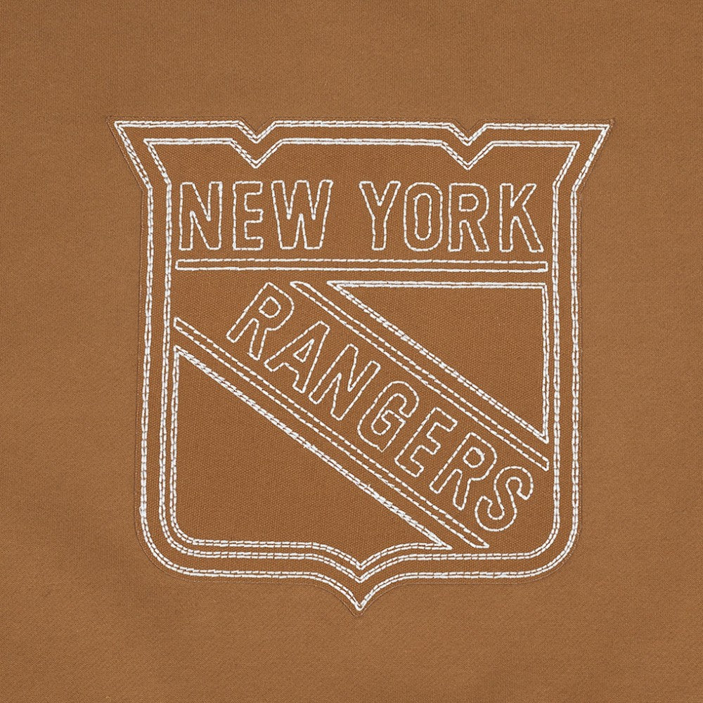 New York Rangers Pro Standard Paint the City Pullover Sweatshirt - Brown - NHL
